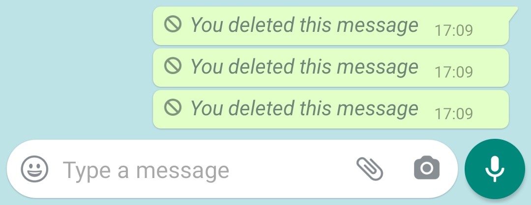UX Design Fail - Deleted Messages Notification